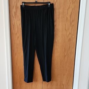 Stylus Womens Slim Black Mid Rise Pull-On Pant